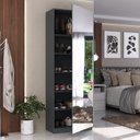 Ver imagem 1 de Sapateira 1 Porta com Espelho 6 Prateleiras Divino