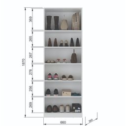 Sapateira 1 Porta com Espelho 6 Prateleiras Divino - 3 Sapateira 1 Porta com Espelho 6 Prateleiras Divino - 3