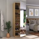 Ver imagem 1 de Sapateira 1 Porta com Espelho 6 Prateleiras Divino