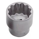 Ver imagem 1 de Soquete Estriado Curto 7/16" Encaixe de 1/2" - Robust 060052
