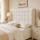 Ver imagem 2 de Cabeceira Ana Estofada Suede p/ Cama Box Casal King 195cm Quarto