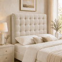 Ver imagem 4 de Cabeceira Ana Estofada Suede p/ Cama Box Casal King 195cm Quarto