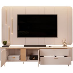 Rack para Sala com Painel para Tv 75 Pol Dion D05 Off White - Lyam Decor - 7