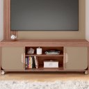 Ver imagem 4 de Estante para TV e Home Theater até 65 Polegadas 160cmx191cm Maragogi Marrom Fendi/Freijó