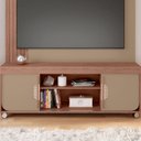 Ver imagem 4 de Estante para TV e Home Theater até 65 Polegadas 160cmx191cm Maragogi Marrom Fendi/Freijó