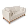 Kit Sofá 3 Lugares e 2 Poltronas Beny Viena com Almofadas Decorativa Linho Bege - Madeira Prima Decc - 3