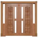 Ver imagem 1 de Portal Duplo Pivotante Madeira Maciça Cedro Arana Ripada para Vidro 140 Casmavi - 2.15 a X 2.25 L