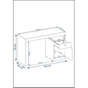 Ver imagem 3 de Escrivaninha Mesa Escritório Melissa 1 Gaveta 1 Porta 120cm Cinamomo Marrom