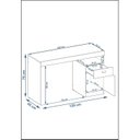 Ver imagem 3 de Escrivaninha Mesa Escritório Melissa 1 Gaveta 1 Porta 120cm Cinamomo