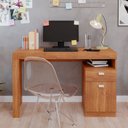 Ver imagem 1 de Escrivaninha Mesa Escritório Melissa 1 Gaveta 1 Porta 120cm Cinamomo Marrom