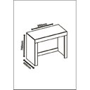 Ver imagem 3 de Escrivaninha Mesa Escritório Multiuso Cléo 1 Gaveta 95cm Cinamomo Marrom