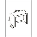 Ver imagem 3 de Escrivaninha Mesa Escritório Multiuso 1 Gaveta Cléo