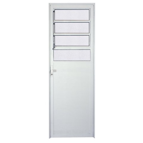 Porta Lambril de Alumínio Branco Basculante CMC Classic - Lado Direito - 2.10 (A) X 0.80 (L)