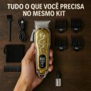 Ver imagem 4 de Dragão Retro Máquina Profissional Barbearia Cabelo Barba Recarregável Cor Dourado