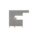 Ver imagem 3 de Cozinha Compacta 4 Peças Balcão 9cm 2 Gavetas Nala Freijó/Gris