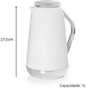 Ver imagem 4 de Garrafa Termica 1l Bari Plus Branca para Cha e Cafe Termopro