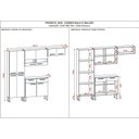 Ver imagem 4 de Cozinha Compacta 4 Peças Balcão 9cm 2 Gavetas Nala Freijó/Supremo/Cp-Ripado Freijó