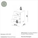Ver imagem 4 de Gaveteiro 3 Gavetas com Rodízios em Mdf 39x43x60cm Dalla Costa Off White