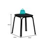 Conjunto: Mesa de Cozinha 1590 Extensível + 4 Banquetas Preto - Carraro - 8