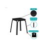 Conjunto: Mesa de Cozinha 1590 Extensível + 4 Banquetas Preto - Carraro - 6