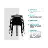 Conjunto: Mesa de Cozinha 1590 Extensível + 4 Banquetas Preto - Carraro - 3