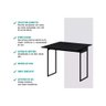 Conjunto: Mesa de Cozinha 1590 Extensível + 4 Banquetas Preto - Carraro - 2