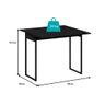 Conjunto: Mesa de Cozinha 1590 Extensível + 4 Banquetas Preto - Carraro - 7