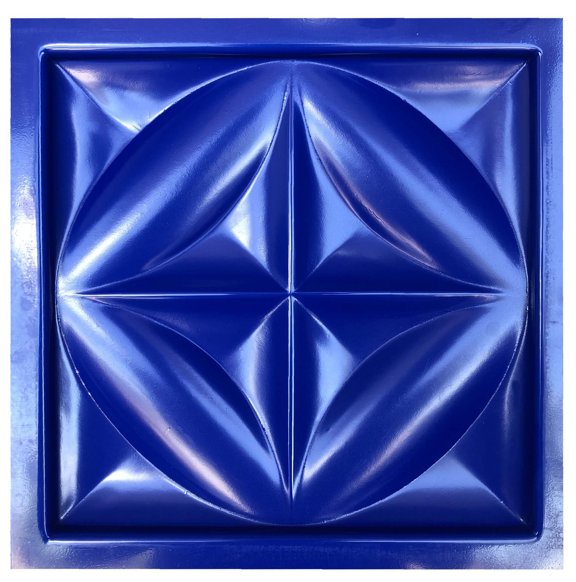 Conjunto 3 Formas 3d Gesso E Cimento Abs Azul  - 6