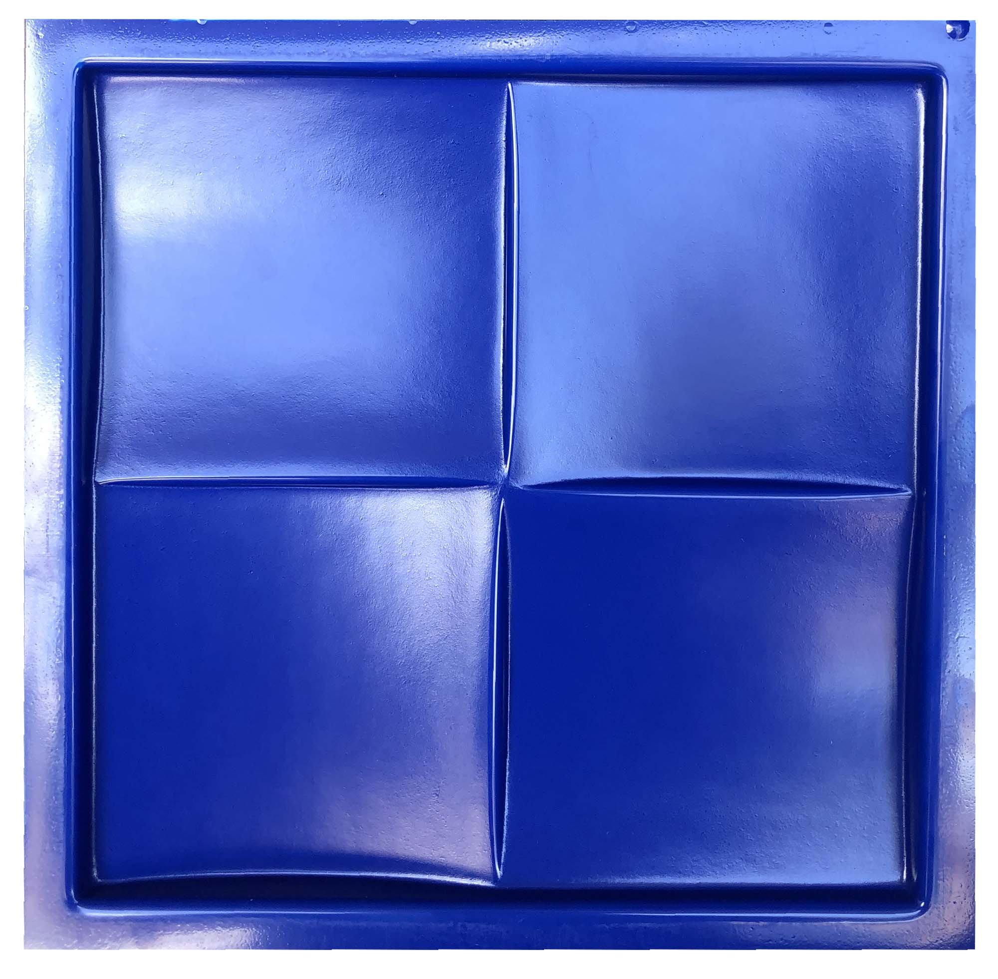 Conjunto 3 Formas 3d Gesso E Cimento Abs Azul  - 4