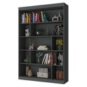 Ver imagem 4 de Estante de Livros 120CMX181CM 4 Prateleiras Home Office Yescasa Grafite