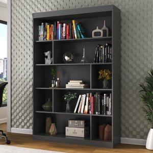 Estante para Livros 4 Prateleiras 181cmx120cm Home Office Espresso Móveis