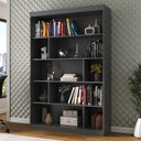 Ver imagem 1 de Estante para Livros 4 Prateleiras 181cmx120cm Home Office Espresso Móveis