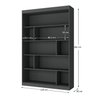 Estante para Livros 4 Prateleiras 181cmx120cm Home Office Espresso Móveis - 3