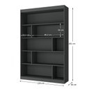 Ver imagem 3 de Estante para Livros 4 Prateleiras 181cmx120cm Home Office Espresso Móveis