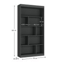 Ver imagem 3 de Estante para Livros 4 Prateleiras 181cmx93cm Home Office Espresso Móveis