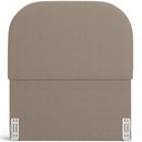Ver imagem 2 de Cabeceira Cama Box 100cm Lanna com Puff Recamier Doha W01 Bouclê Bege - Lyam Decor