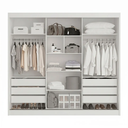 Ver imagem 2 de Guarda-Roupa Canadá 2,42m Branco 100% MDF- 3 Portas - Bianchi Móveis