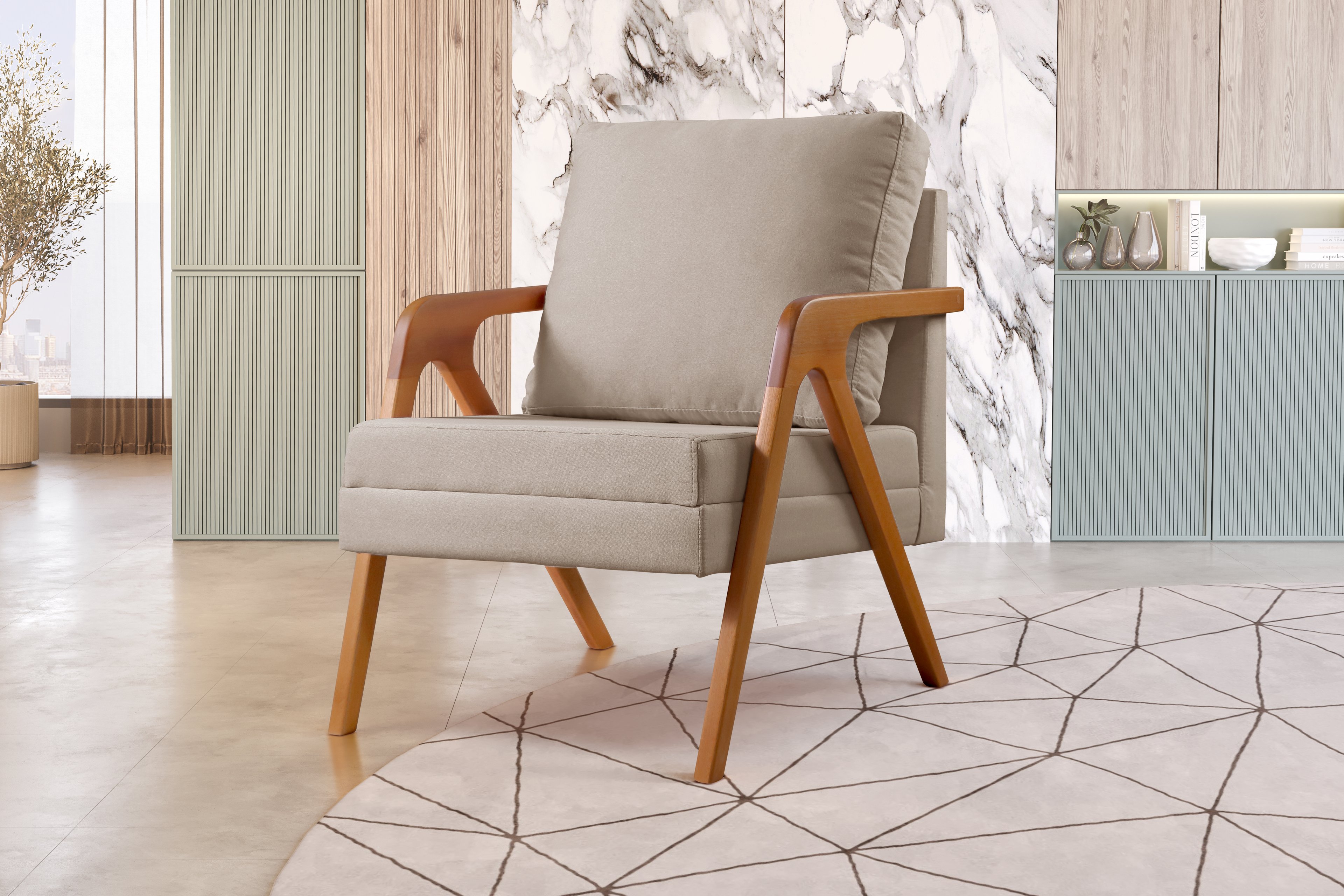 Poltrona Decorativa para Sala de Estar Decorativa Mona - 2