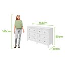 Ver imagem 2 de Comoda Horizontal Maggiore 6 Gavetas - Lp - Rei de Casa Branco