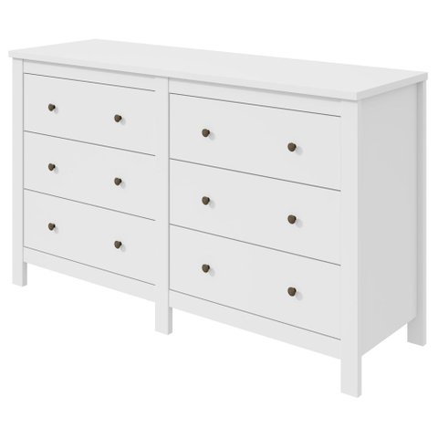 Comoda Horizontal Maggiore 6 Gavetas - Lp - Rei de Casa Branco