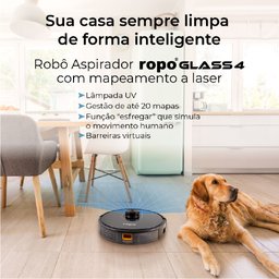 Robô Aspirador Ropo Glass 4 Preto - 11