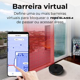 Robô Aspirador Ropo Glass 4 Preto - 5