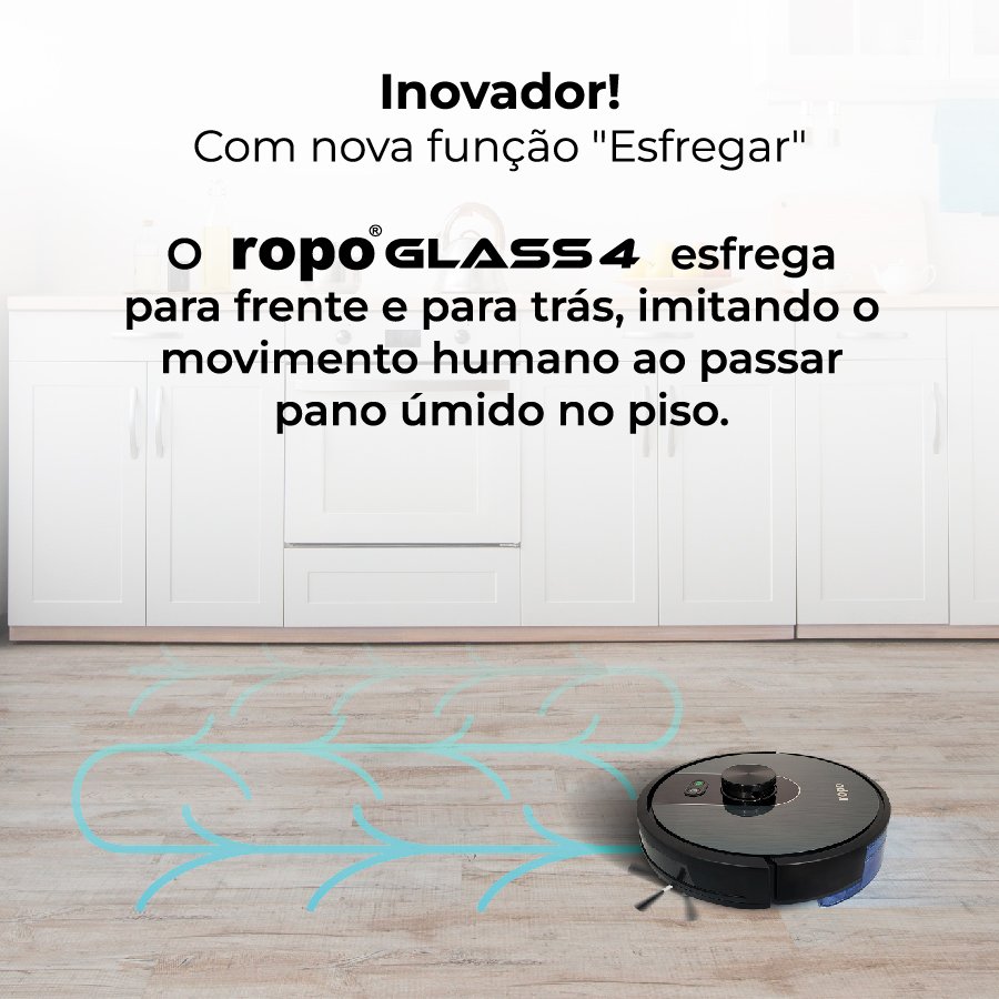Robô Aspirador Ropo Glass 4 Preto - 3
