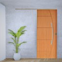 Ver imagem 2 de Porta de Correr Belissima 6 Trilho Vision Pux. Curvo Cromado 1.20 X 2.10 Lado Direito – Hale