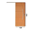 Ver imagem 5 de Porta de Correr Belissima 6 Trilho Vision Pux. Curvo Cromado 1.20 X 2.10 Lado Direito – Hale