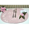 JOGO SOUSPLAT 12 PEÇAS - 6 SOUSPLAT + 6 GUARDANAPOS - ROSÊ Arte & Tear Jogo Sousplat 12 Peças - 4