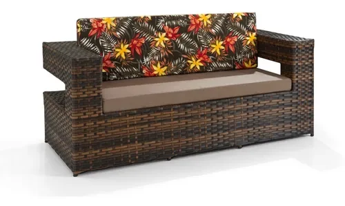 Conjunto de Sofá Dubai em Junco Sintético P/ Área Externa - LV MÓVEIS - 6