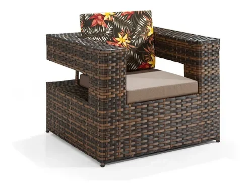 Conjunto de Sofá Dubai em Junco Sintético P/ Área Externa - LV MÓVEIS - 7