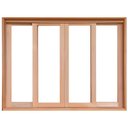 Ver imagem 1 de Janela de Madeira Vitro de Correr Panorâmico Reto Padrão Cedro Batentes de 14 Cm - 1.20(l)x1.20(a)