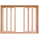 Ver imagem 2 de Janela de Madeira Vitro de Correr Panorâmico Reto Padrão Cedro Batentes de 14 Cm - 1.20(l)x1.20(a)